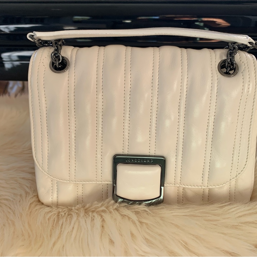 Longchamp Brioche Bag, ivory